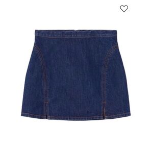 RE/DONE split denim mini skirt, size 31